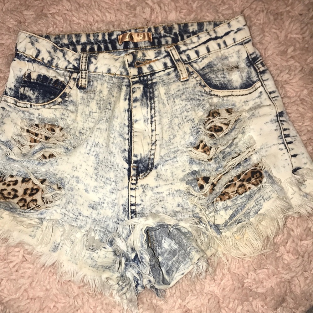 Denim shorts